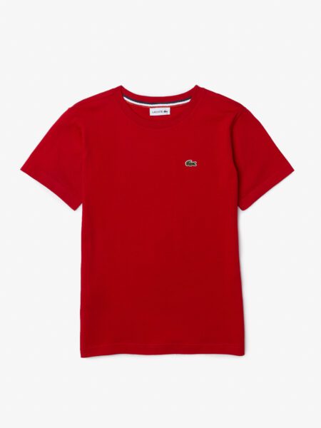 Детская футболка Lacoste из хлопка с круглым вырезом