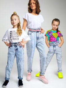 Джинсы mom fit для девочки