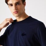 Мужская футболка Lacoste с велюровым лого