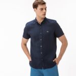 Мужская льняная рубашка Lacoste Slim Fit