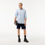 Мужская рубашка Lacoste Slim Fit из эластичного поплина