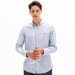 Мужская рубашка Lacoste Slim Fit в полоску