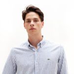 Мужская рубашка Lacoste Slim Fit в полоску