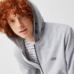 Мужская толстовка Lacoste на молнии с капюшоном