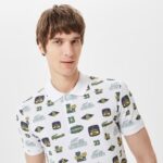 Мужское поло Lacoste Slim Fit с принтом