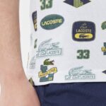 Мужское поло Lacoste Slim Fit с принтом