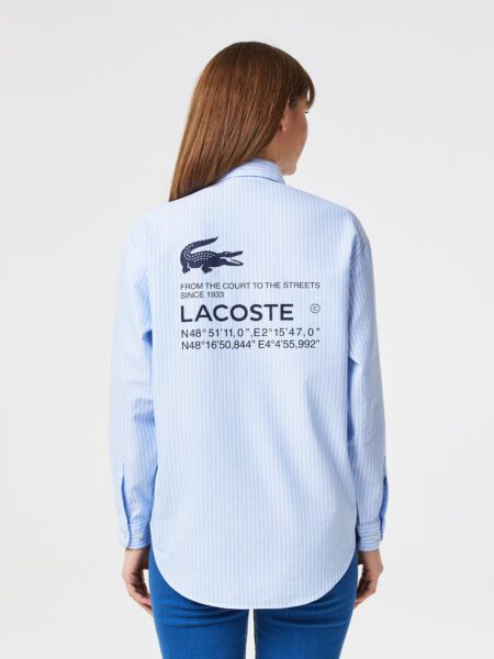 Женская рубашка Lacoste Oversize Fit  в полоску