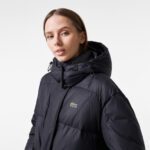 Женский длинный пуховик Lacoste Oversize с регулируемой талией