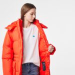 Женский длинный пуховик Lacoste Oversize с регулируемой талией