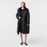 Женский длинный пуховик Lacoste Oversize с регулируемой талией