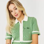 Женское платье Lacoste с короткими рукавами и молнией