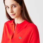 Женское платье Lacoste с V-образным вырезом