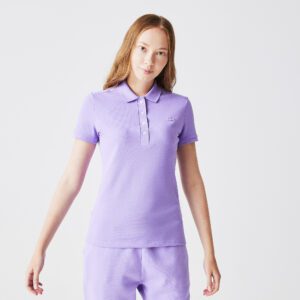 Женское поло Lacoste Slim Fit из эластичного хлопка