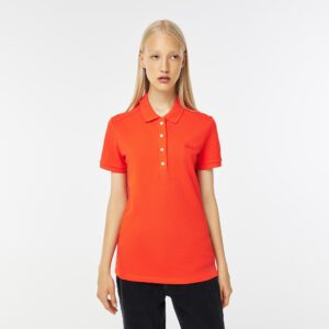 Женское поло Lacoste Slim Fit из эластичного хлопка