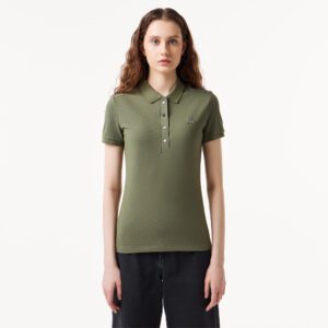 Женское поло Lacoste Slim Fit из эластичного хлопка