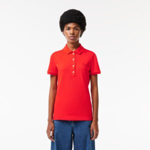 Женское поло Lacoste Slim Fit из эластичного хлопка