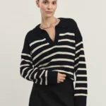 Базовый джемпер поло в полоску