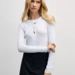 Базовый укороченный лонгслив из хлопка