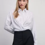 Блузка из хлопка в полоску