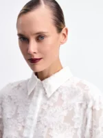 Блузка из шифона с бахромой