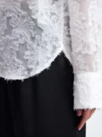 Блузка из шифона с бахромой