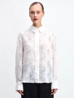 Блузка из шифона с бахромой