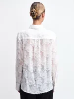 Блузка из шифона с бахромой