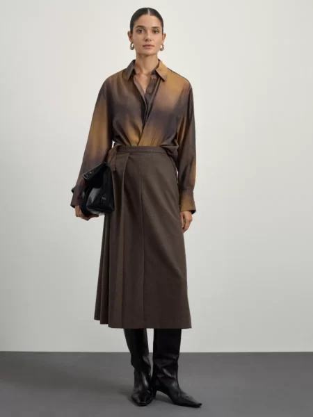 Блузка из вискозы с принтом тай-дай