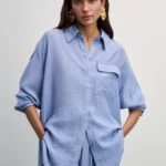 Блузка свободного кроя из вискозы