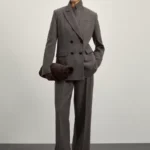 Брюки из шерсти с защипами