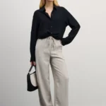 Брюки из вискозы с эластичным поясом