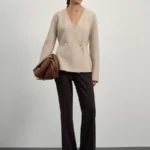 Брюки клеш из вискозы