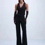 Брюки клеш с вискозой в составе