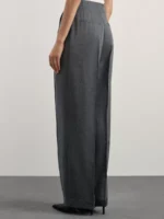 Брюки с защипами с принтом "ёлочка"