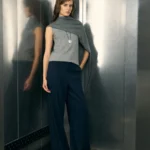 Брюки широкие из вискозы