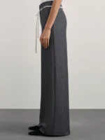 Брюки широкие со шнурком на поясе