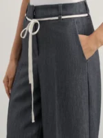 Брюки широкие со шнурком на поясе