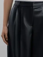 Брюки wide leg из эко-кожи