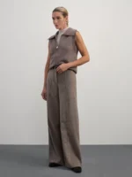 Брюки wide leg с добавлением шерсти