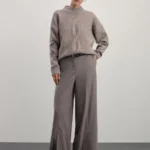 Брюки wide leg с разрезами