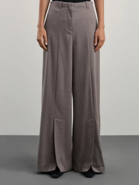 Брюки wide leg с разрезами