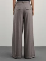 Брюки wide leg с разрезами