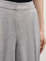 Брюки wide leg с резинкой на талии