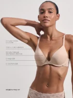 Бюстгальтер с формованными чашками из микрофибры