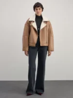 Дубленка женская с подкладкой из искусственного меха