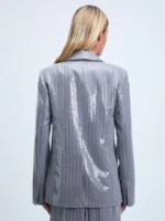 Двубортный жакет с пайетками