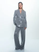 Двубортный жакет с пайетками