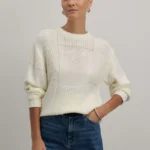 Джемпер ажурной вязки