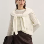 Джемпер ажурный из хлопка