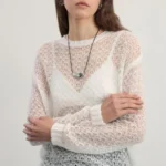 Джемпер ажурный с добавлением шерсти